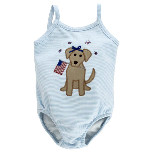 Bailey Boys - Patriotic Pup Girl's One Piece Swimsuit