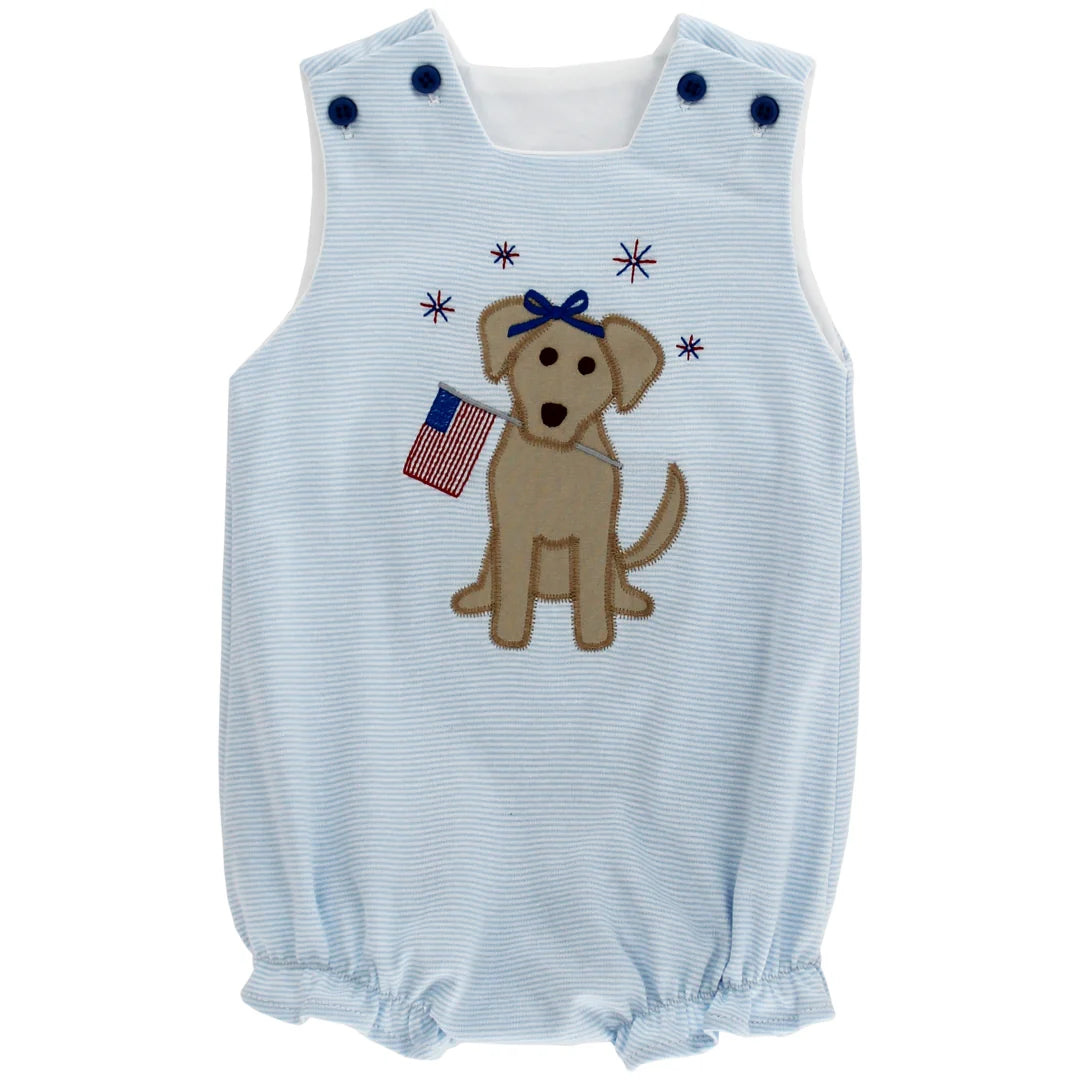 Bailey Boys - Girls Patriotic Pup Knit Infant Bubble