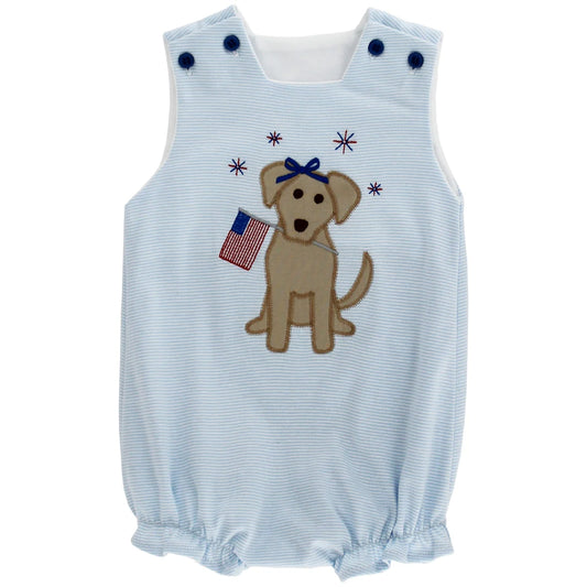 Bailey Boys - Girls Patriotic Pup Knit Infant Bubble