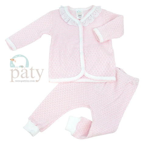 Paty - Eyelet legging Set Pink