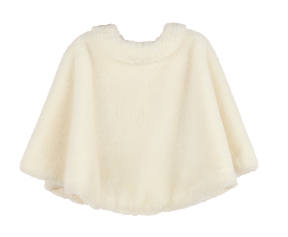 Luli & Me - Ivory Cozy Fuzzy Cape
