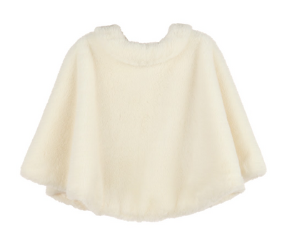 Luli & Me - Ivory Cozy Fuzzy Cape