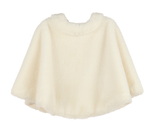Luli & Me - Ivory Cozy Fuzzy Cape