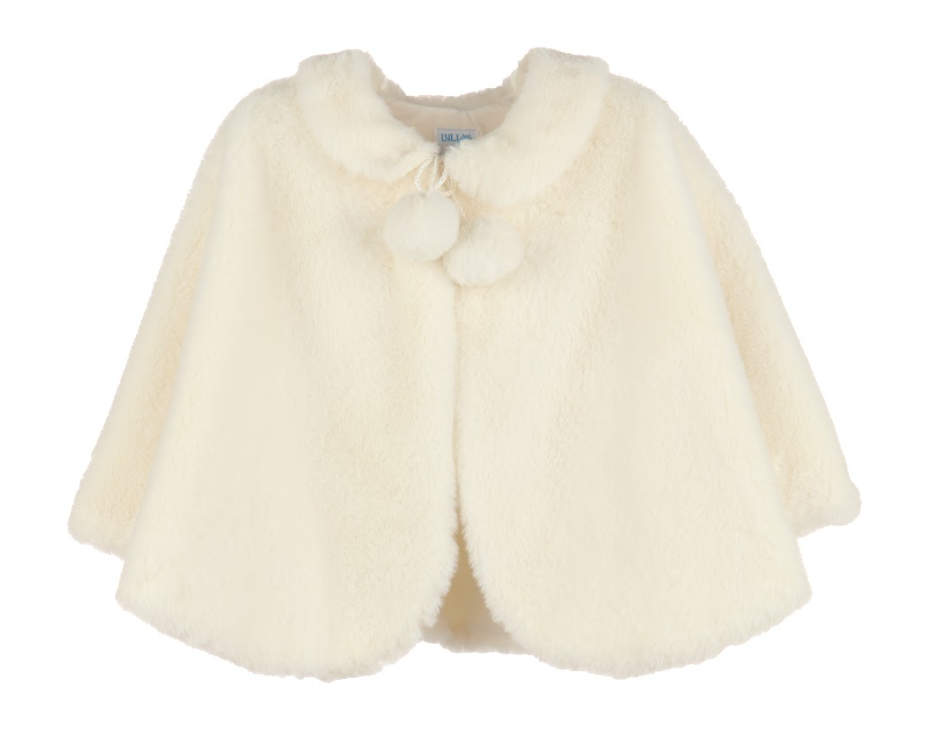 Luli & Me - Ivory Cozy Fuzzy Cape
