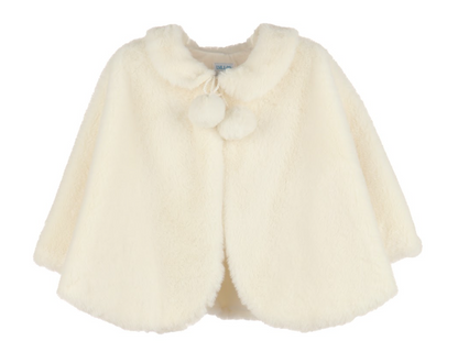 Luli & Me - Ivory Cozy Fuzzy Cape