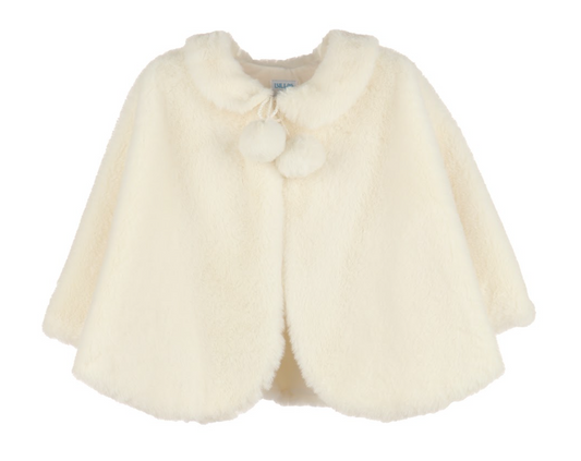 Luli & Me - Ivory Cozy Fuzzy Cape