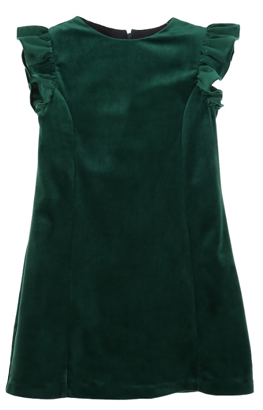 Maria Casero - Green Velvet Shift Dress