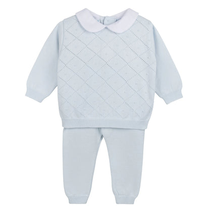Feltman Brothers-Peter Pan Diamond Knit Set-Blue