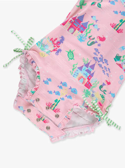 RuffleButts - Atlantis Mermaids L/S Swimsuit