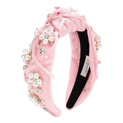 Sweet Wink - Bow & Bloom Gemstone Headband