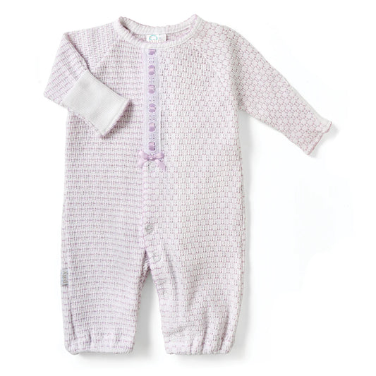 Paty - Lavender Pinstripe Converter With Eyelet Trim