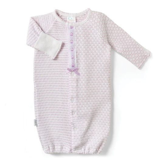 Paty - Lavender Pinstripe Converter With Eyelet Trim