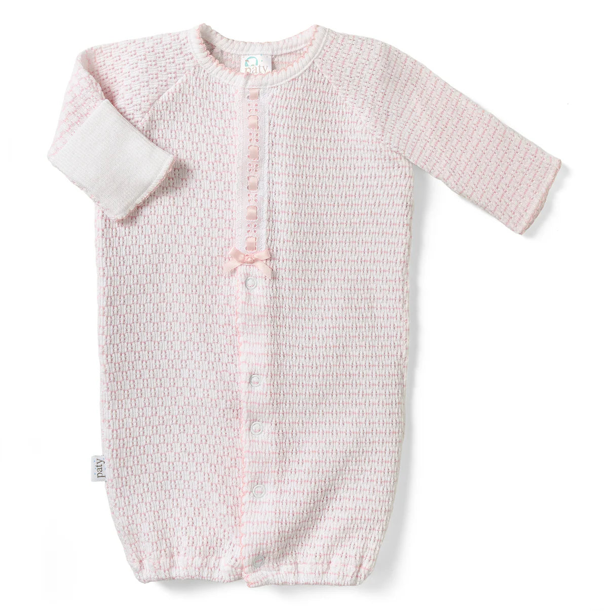 Paty - Pink Pinstripe Converter With Eyelet Trim
