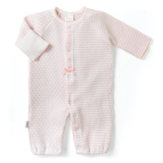 Paty - Pink Pinstripe Converter With Eyelet Trim