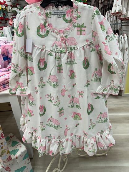 Sweet Dreams Pink /Green Christmas gown