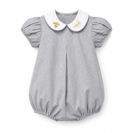 Southern Saturday - Saints Black & White Stripe Girl's Bubble