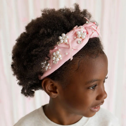 Sweet Wink - Bow & Bloom Gemstone Headband
