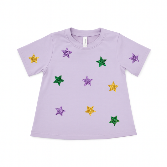 M.L Kids - 3D Mardi Gras Star Short Sleeve