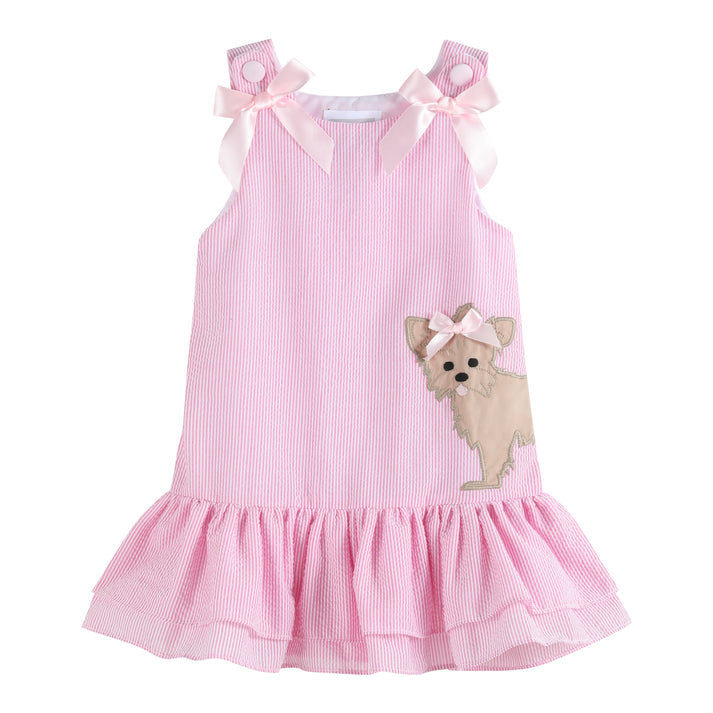 Lil' Cactus - Pink Puppy Ruffle Skirt Dress