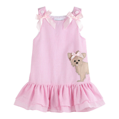 Lil' Cactus - Pink Puppy Ruffle Skirt Dress