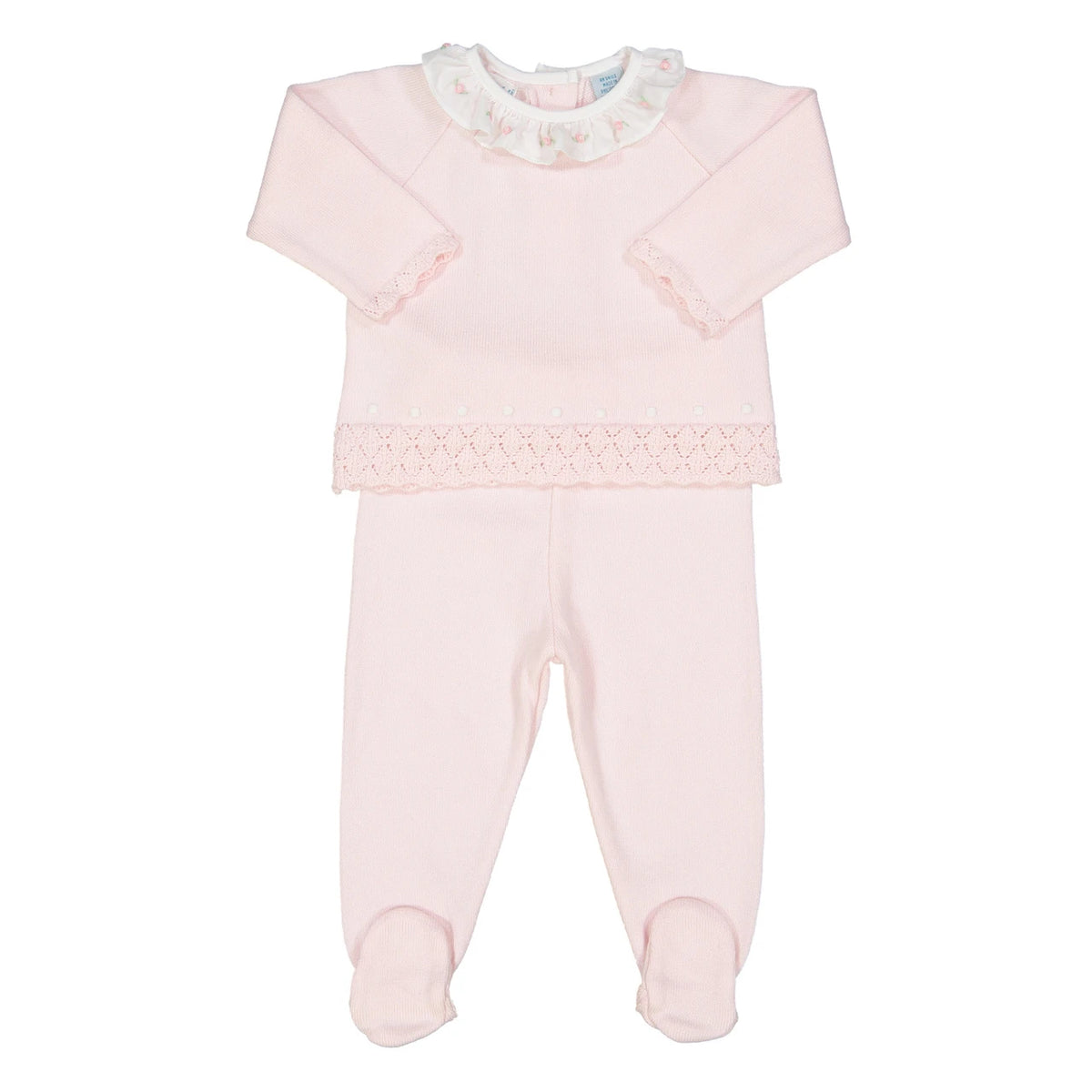 Feltman Brothers - Rose Ruffle Collar Knit Set-Pink
