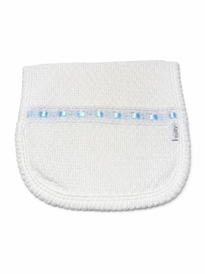 Paty - Blue Eyelet Burp Pad