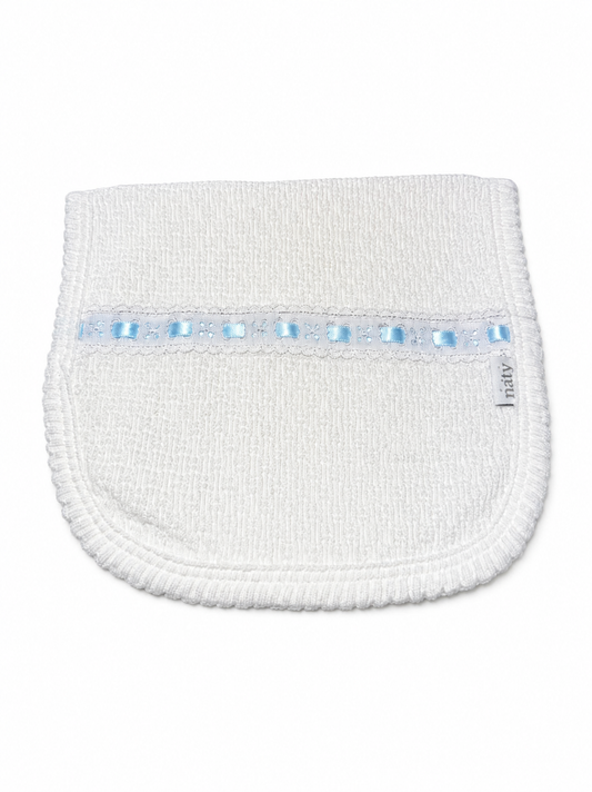 Paty - Blue Eyelet Burp Pad