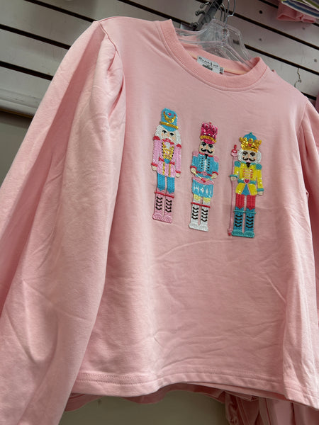 Sequin Nutcracker Sweatshirt Adult and Child Sizes