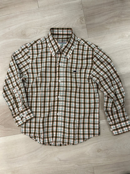 Properly Tied Boys Seasonal Sportshirt Olive Grove