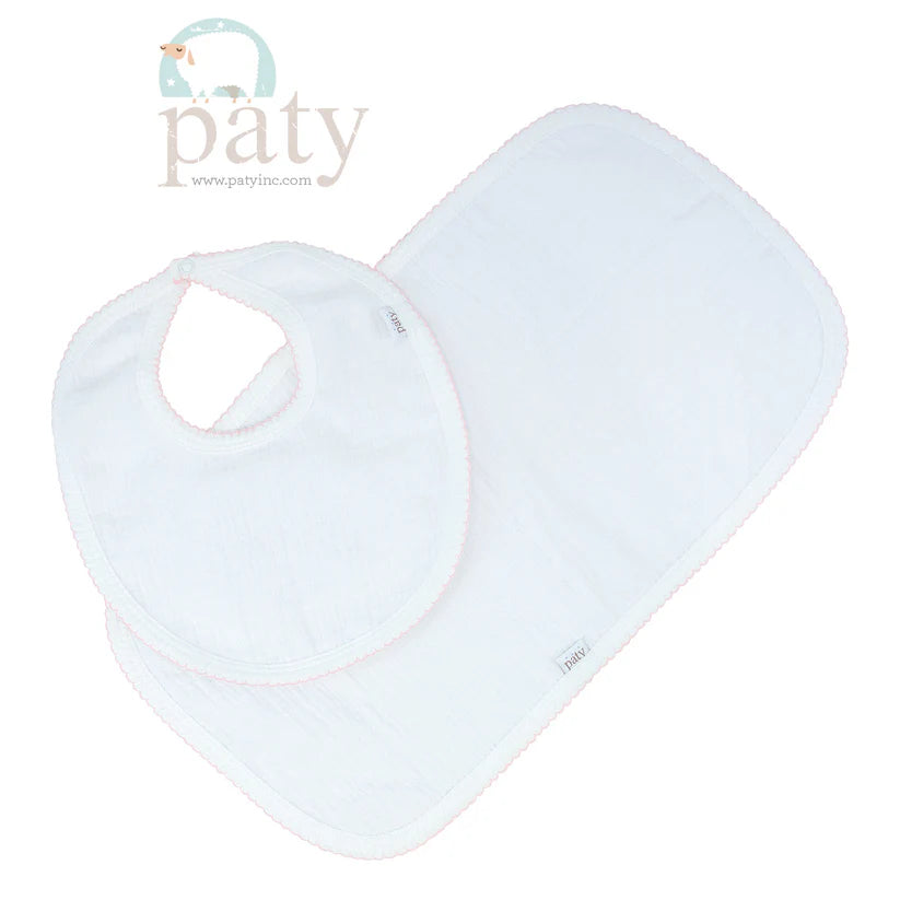 Paty - Baby Burp Cloth & Bib set