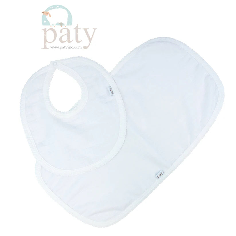Paty - Baby Burp Cloth & Bib set
