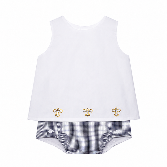 Southern Saturday - Saints Black & Gold Bloomer Set