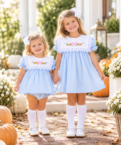 The Oaks - Penelope Blue Pumpkin Bloomer Set