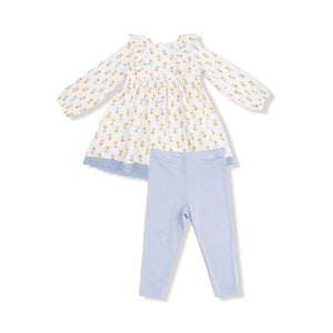 Angel Dear - Western Sunflower Dress with Legging Set