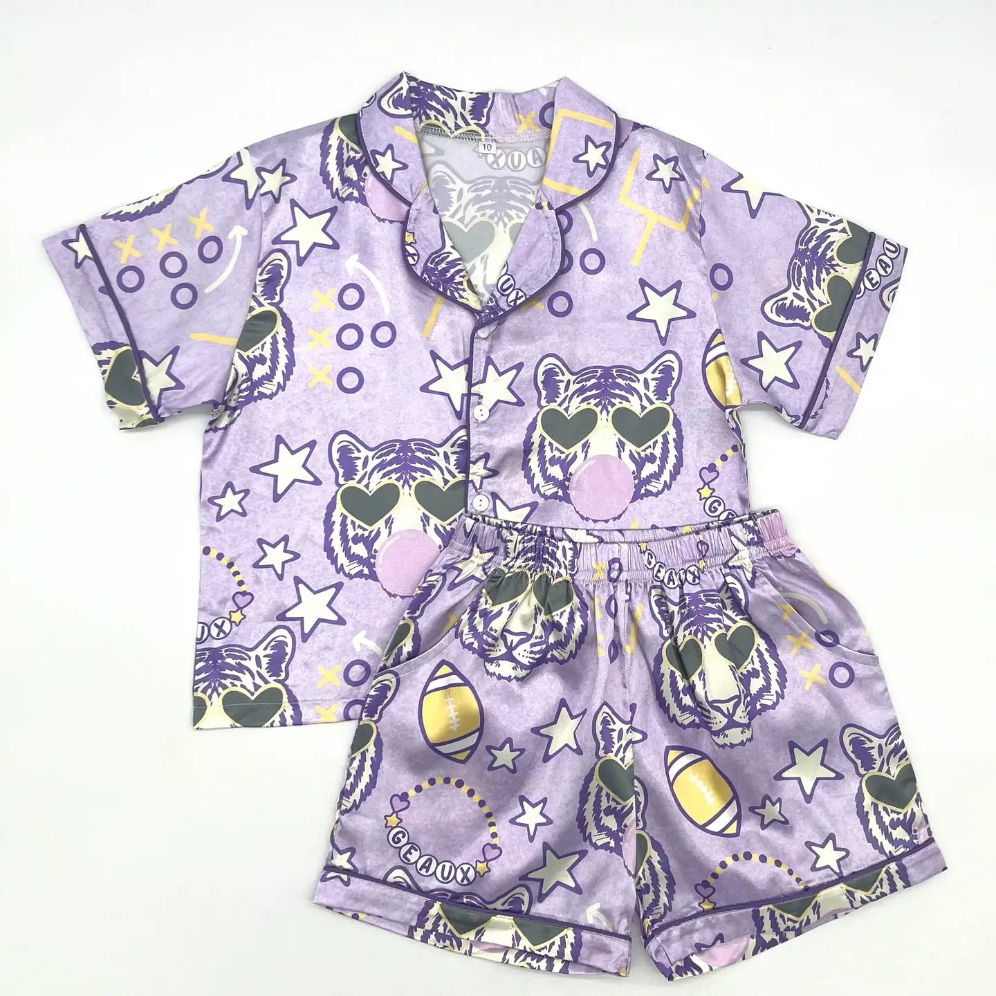 Blended Spirits - Sunny Tiger Silky Pajama Set