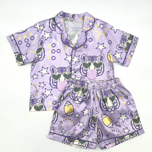 Blended Spirits - Sunny Tiger Silky Pajama Set