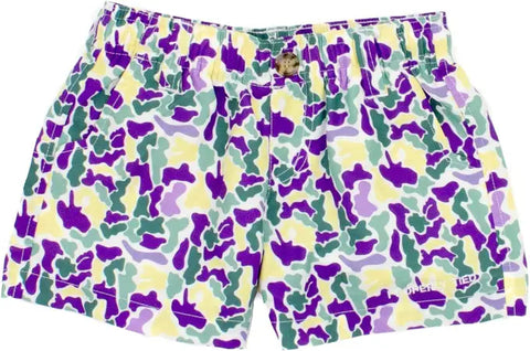 Properly Tied - Mardi Gras Camo Mallard Shorts