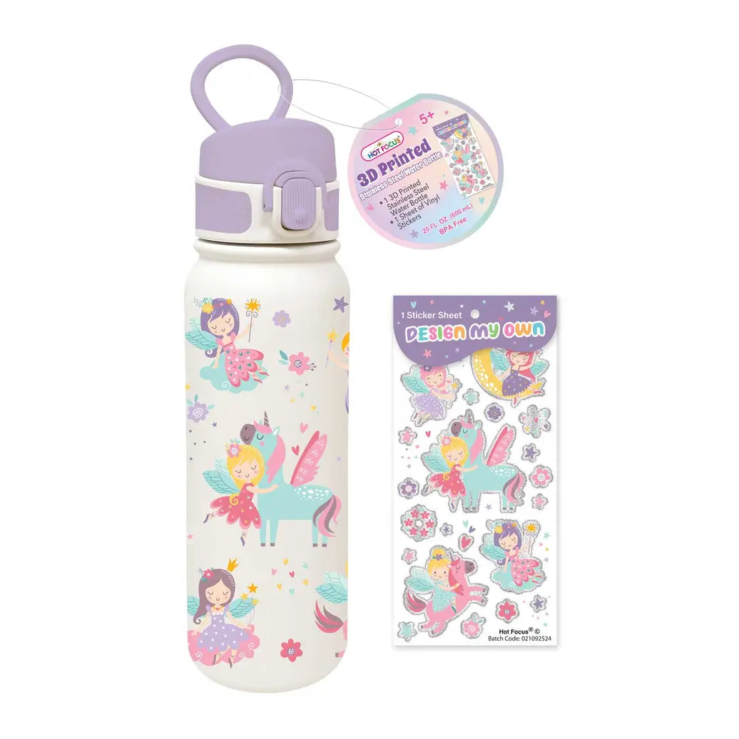 Hot Focus - Fairy 3D Stainless Steel Water Bottle