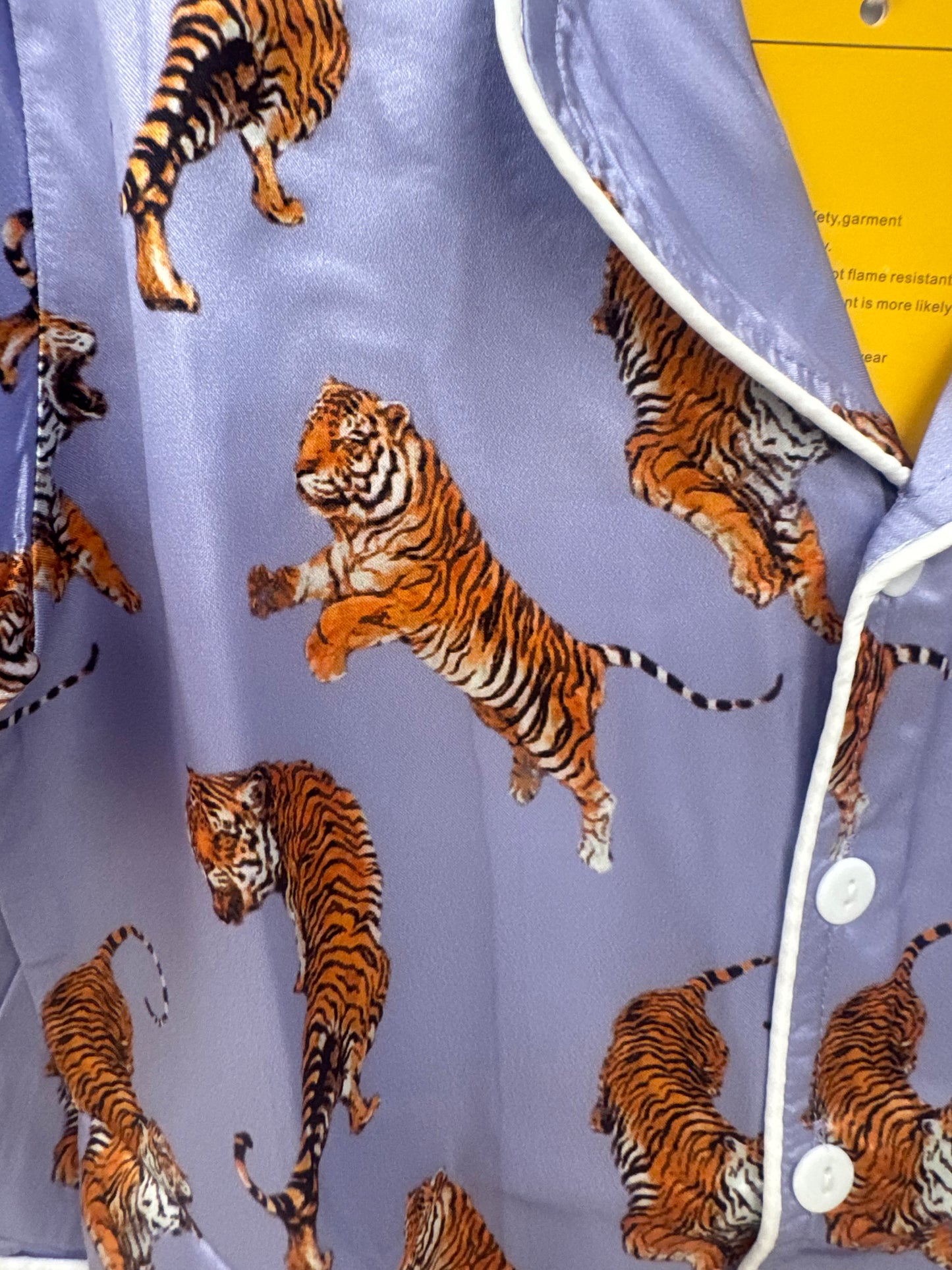 Blended Spirit - lavender tigers silky pjs