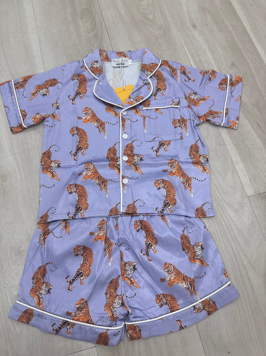 Blended Spirit - lavender tigers silky pjs