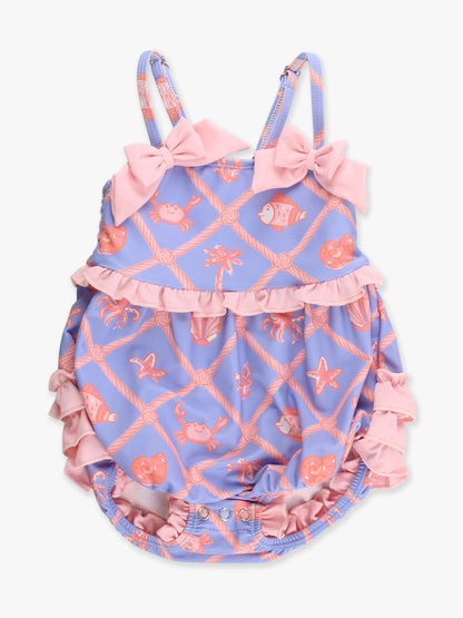 Ruffle Butts - Tropical Trellis One Piece Swimsuit Bubble