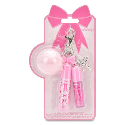 Iscream - Bow Lip Gloss & Lip Balm Key Chain Set