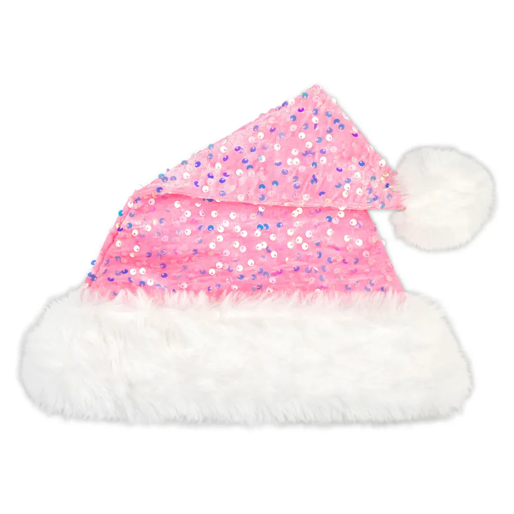 Iscream - Pink Sequin Santa Hat