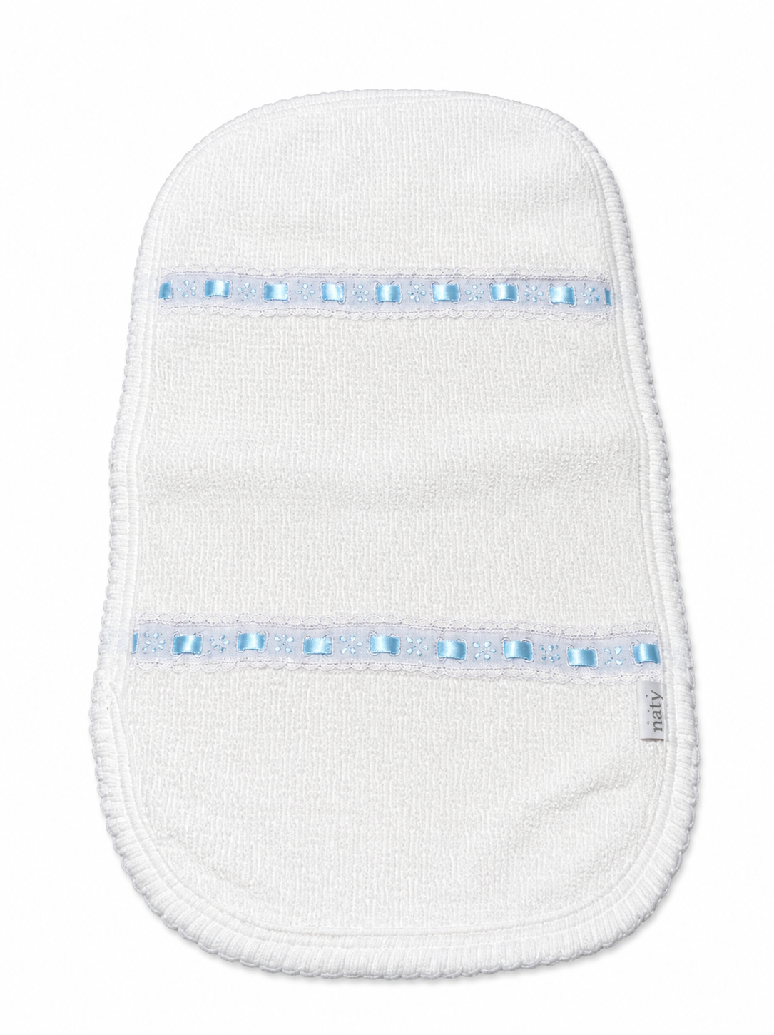 Paty - Blue Eyelet Burp Pad