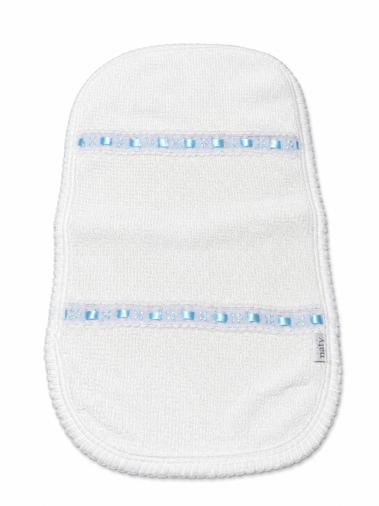 Paty - Blue Eyelet Burp Pad