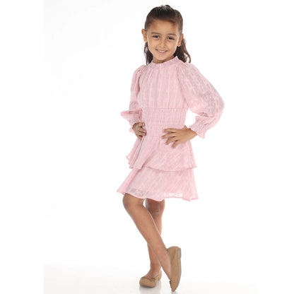 Ava & Yelly - Blush L/S Smocked Sneaker Dress