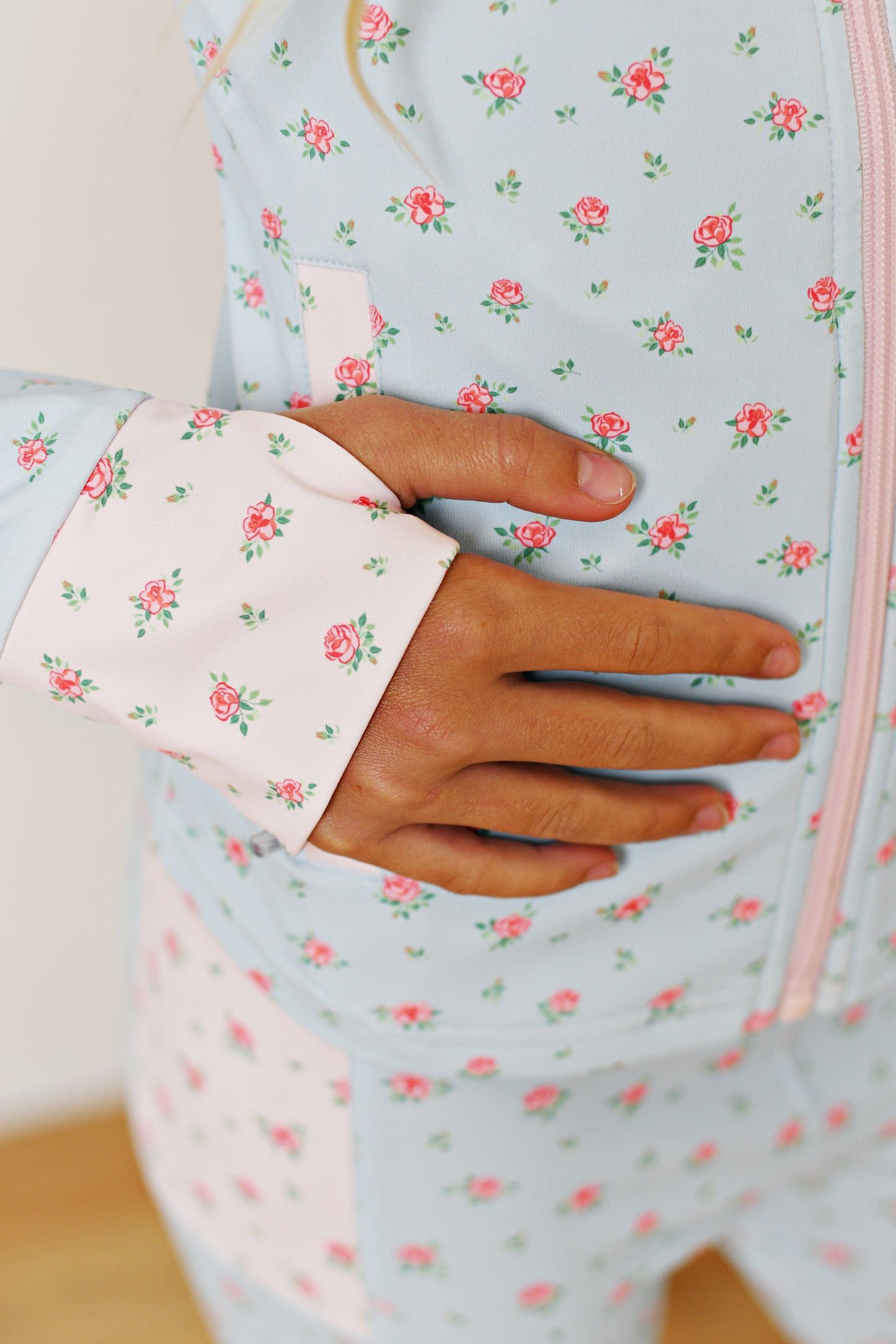 Swoon Baby - Fancy Floral Athletic Zip Up Jacket