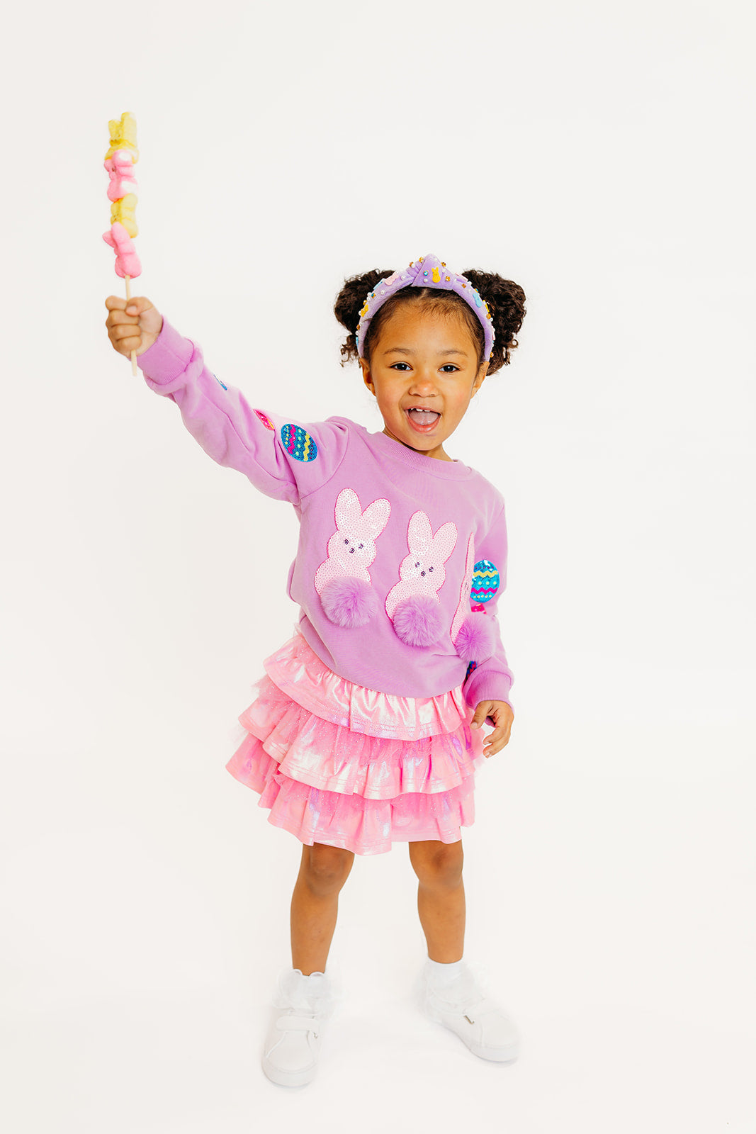 Three Flowers Design - Easter Bunny Crewneck Sweatshirt