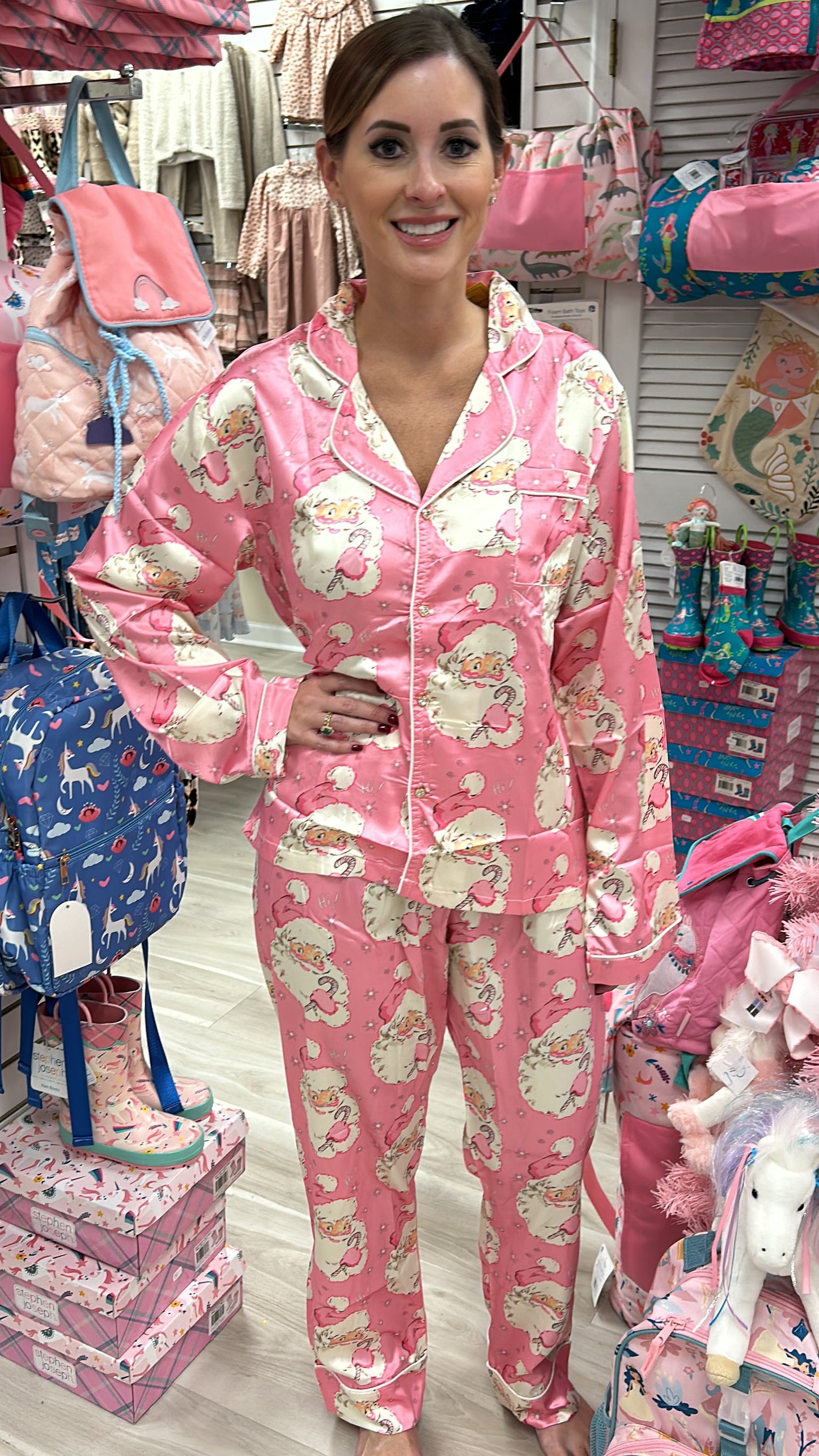 LOLA & THE BOYS Christmas PINK pajamas