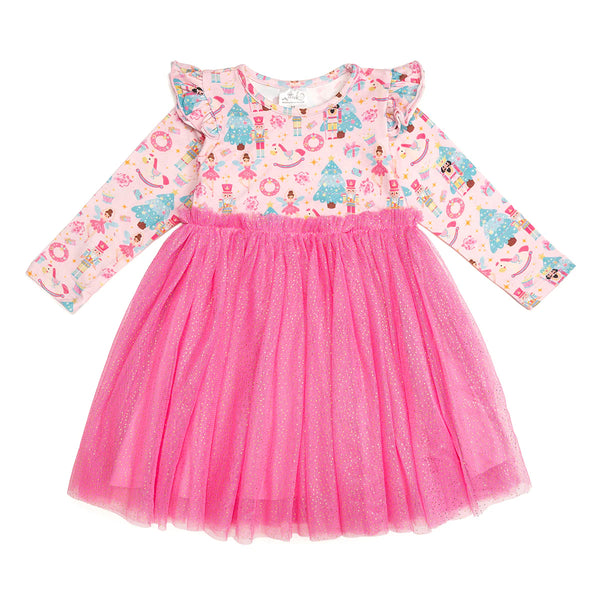 Nutcracker Christmas Long Sleeve Tutu Dress - Sweet Wink